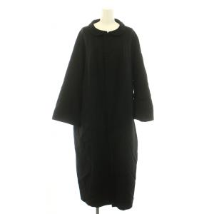 ヨウジヤマモト ラウンドカラーコート ウールコート ロング アウター ウール 黒 ブラック /YT