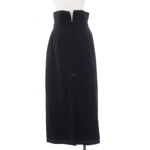 Y's ヨウジヤマモト ロングスカート ステッチ ハイウエスト 3 L 黒 ブラック YU-S01-100