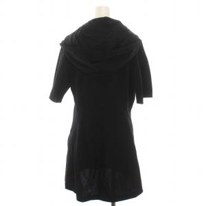 Y's ヨウジヤマモト ジップアップパーカー ロング 半袖 3 L 黒 ブラック YC-J03-100 /YM