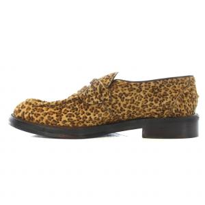 SARTORE コインローファー ハラコ ヒョウ柄 レオパード 44 27.5-28cm 茶 ブラウン