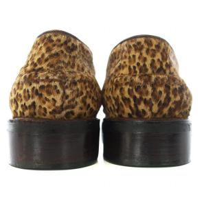 SARTORE コインローファー ハラコ ヒョウ柄 レオパード 44 27.5-28cm 茶 ブラウン