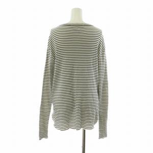 L'Appartement 23SS Border Rib Longsleeve T-sh Tシャツ カットソー 長袖 ボーダー プルオーバー F 白