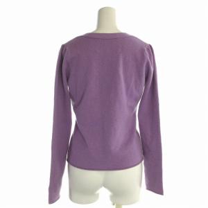 MYLAN ニット カットソー セーター 長袖 Vネック 紫