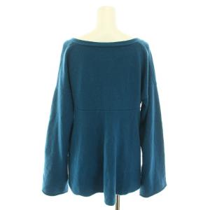 MYLAN ニット セーター Vネック 長袖 ハイゲージ 青 ブルー /YT