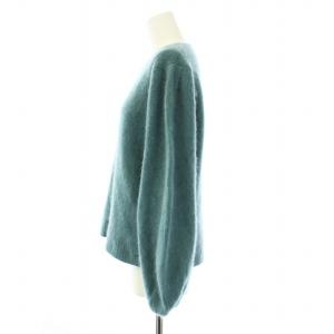 MYLAN シャギーニット セーター 長袖 クルーネック バックスリット カシミヤ 青 ブルー