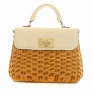 かごバッグ ハンドバッグ 2WAY バスケット ショルダー 白 ホワイト