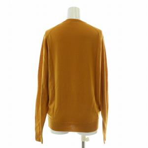 JOHN SMEDLEY ニット セーター 長袖 クルーネック 無地 薄手 ウール S イエロー系