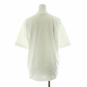 three dots タグ付き Tシャツ カットソー 半袖 ハイネック プルオーバー M 白 ホワイト /NQ