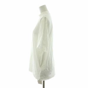 three dots タグ付き Tシャツ カットソー 半袖 ハイネック プルオーバー M 白 ホワイト /NQ