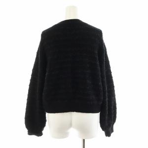 Diagram GRACE CONTINENTAL 23SS ツイードニットブルゾン 金ボタン 36 S 黒 ブラック