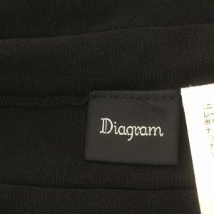 Diagram GRACE CONTINENTAL 22AW バイカラー レースニットワンピース ノースリーブ ワンピース レース ロング プリーツ 36 S 黒 ブラック