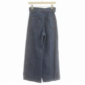 GRACE CONTINENTAL 20SS デニムパンツ スタッズ ハイウエスト ワイド リボンベルト 36 S 青 ブルー /G