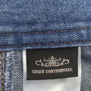 GRACE CONTINENTAL 20SS デニムパンツ スタッズ ハイウエスト ワイド リボンベルト 36 S 青 ブルー /G