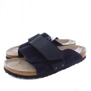 KYOTO サンダル フラット スエード 40 26cm 紺 ネイビー /KH