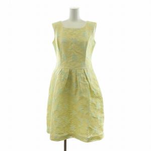 ノースリーブワンピース ロング レース ボーダー F イエロー ライトブルー 15108281 /NQ