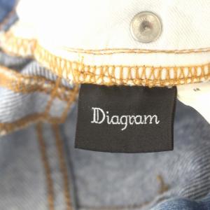 Diagram GRACE CONTINENTAL 23SS デニムパンツ ダメージ加工 ストレート ジーンズ 38 M 青 ブルー
