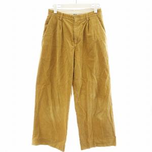 ワイドパンツ コーデュロイ ジッパーフライ コットン 0 S ベージュ /AN43