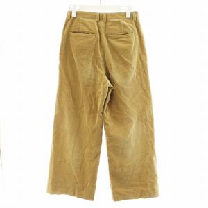 AURALEE ワイドパンツ コーデュロイ ジッパーフライ コットン 0 S ベージュ /AN43