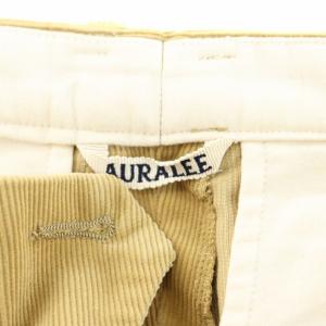 AURALEE ワイドパンツ コーデュロイ ジッパーフライ コットン 0 S ベージュ /AN43