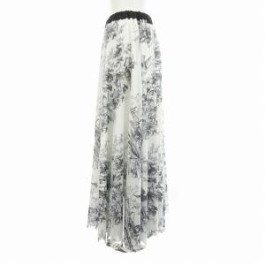 Diagram GRACE CONTINENTAL 22AW チュールプリントスカート ロング 花柄 36 白 ホワイト