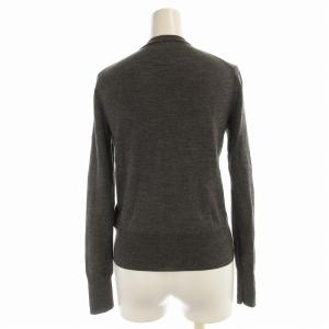 POLO RALPH LAUREN カーディガン ニット 長袖 ロゴ刺繍 ウール XS ダークグレー