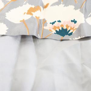 JUNYA WATANABE AD2019 フレアスカート ロング丈 花柄 絹 シルク S グレー ピンク