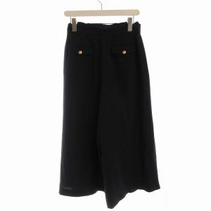 BLUE LABEL CRESTBRIDGE ワイドパンツ ベルト 38 紺 ネイビー 55R3938329