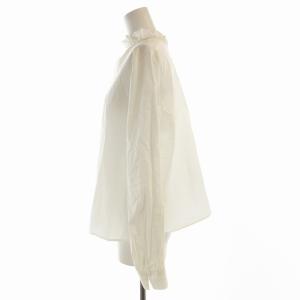 DRESSTERIOR シャツ ブラウス 長袖 フリル 38 白 ホワイト 08585021