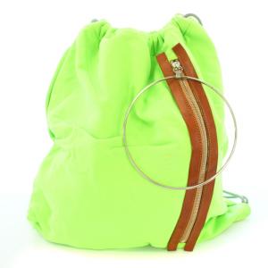 2019年製 リュック ナップサック デイパック 巾着 黄緑 グリーン S54WA0013 /TK D