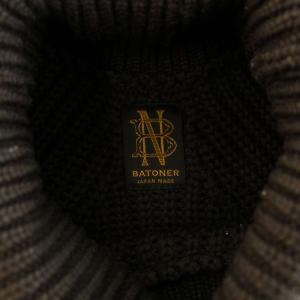 BATONER ウール5G片畦タートルネックニット セーター 長袖 ローゲージ 1 S 茶 ブラウン /YT