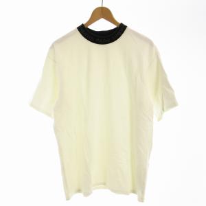 NAVID Tシャツ カットソー 半袖 ハイネック L 白 ホワイト