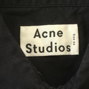 Acne Studios 20SS シャツ 半袖 無地 44 M 黒 ブラック /G
