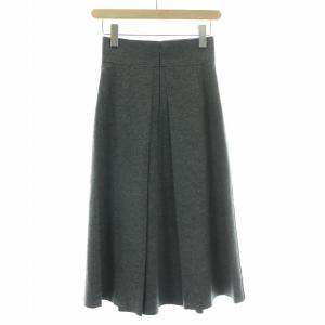 BEIGE CORBY フレアスカート ミモレ ロング 無地 ウール 30 XXS グレー /BB
