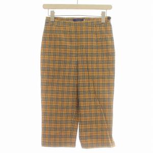 ヴィンテージ ノバチェック クロップドパンツ FQ523-114 カプリパンツ 38 ベージュ /G