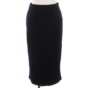 21AW リブニットタイトスカート ひざ丈 ハイウエスト 2 S 黒 ブラック SKCWIA7133 /DK