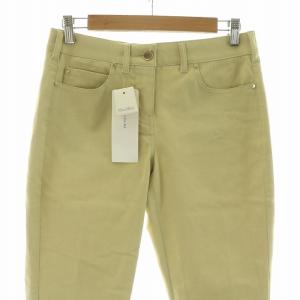 Max Mara タグ付き デニムパンツ テーパード ジッパーフライ 40 M ベージュ