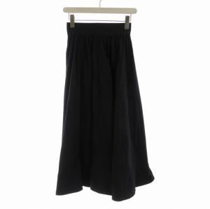 リモンタ LIMONTA フレアスカート マキシ ロング ハイウエスト XS 紺 ネイビー /RO