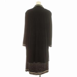 LEONARD FASHION セットアップ スカート ジャケット ドット 水玉 薄手 M相当 黒 ブラック /G