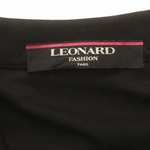 LEONARD FASHION セットアップ スカート ジャケット ドット 水玉 薄手 M相当 黒 ブラック /G