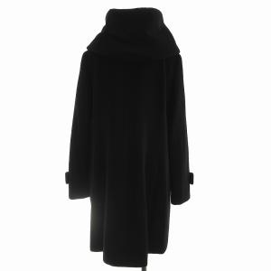 ANAYI コート フーデッドカシミヤ混 ミドル丈 38 M 黒 ブラック