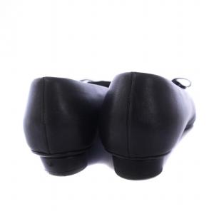 ヴァラ パンプス ローヒール ポインティング レザー 7D 24.5cm 黒  