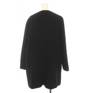 Leilian ノーカラーコート 大きいサイズ 13+ ブラック