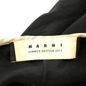 MARNI ノースリーブ ワンピース S14ABMAP52Q01TA063 シルク混 ひざ丈 38 黒 ブラック
