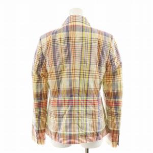 POLO RALPH LAUREN テーラードジャケット ダブル チェック柄 コットン 4 M マルチカラー 紫 パープル 黄 イエロー 赤 レッド