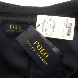 POLO RALPH LAUREN テーラードジャケット シングル ジャージ素材 金ボタン 紺ブレ 6 S ネイビー 紺