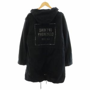 HOUSTON M51 モッズコート ロング丈 フード アウター XS 黒 ブラック /AN47