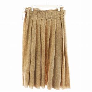 Y's ヨウジヤマモト フレアスカート ロング丈 ニット ウール 3 ベージュ
