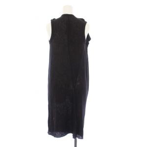 Rick Owens cashmere deformation long dress ロングワンピース ノースリーブ カシミヤ ITA38 ブラック