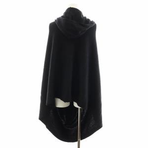 ANN DEMEULEMEESTER ポンチョ ケープ フード アルパカ 黒 ブラック