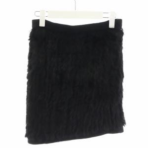 タイトスカート ラビットファー F ブラック